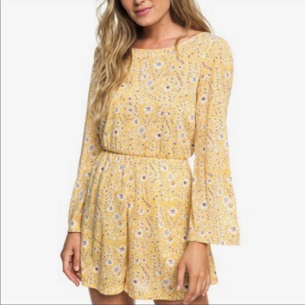 Roxy beach chiller long sleeve romper in ochure from the forest
